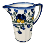 Pitcher, 14 oz, WR (WR7K) in "Pansy Wreath" by W.R. Ceramika | WR7K-EZ2