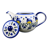 Teapot, 1.2 Liter, WR (WR8C) in "Pansy Wreath" by W.R. Ceramika | WR8C-EZ2