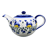 Teapot, 1.2 Liter, WR (WR8C) in "Pansy Wreath" by W.R. Ceramika | WR8C-EZ2