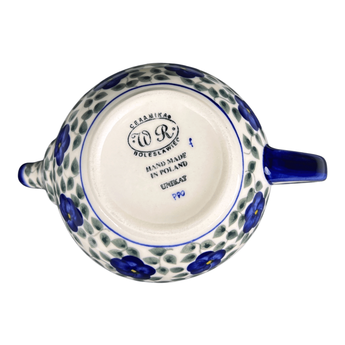 Teapot, 1.2 Liter, WR (WR8C) in "Pansy Storm" by W.R. Ceramika | WR8C-EZ3