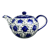 Teapot, 1.2 Liter, WR (WR8C) in "Pansy Storm" by W.R. Ceramika | WR8C-EZ3