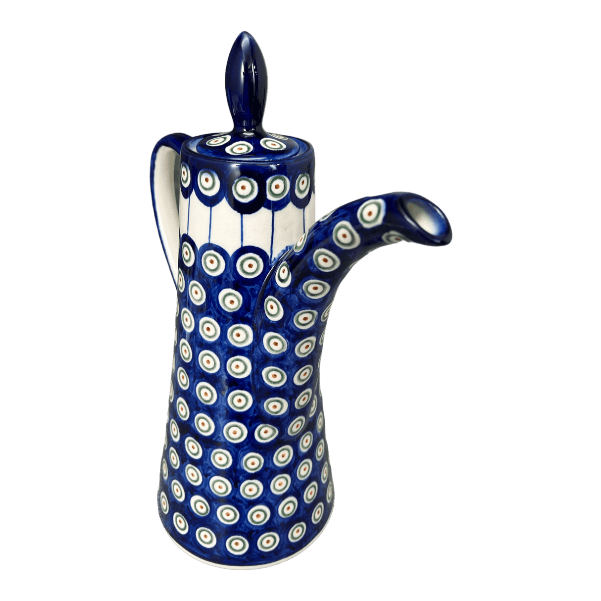 Teapot, 1.1 Liter "Opus", WR (WR8G) in "Peacock in Line" by W.R. Ceramika | WR8G-SM1