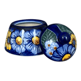 Bowl, Bell-Shaped, Sugar Bowl, 4", WR (WR9A) in "Cobalt Blossoms" by W.R. Ceramika | WR9A-AB5