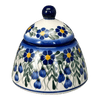 Polish Pottery WR Sugar Bowl Bell (Modern Blue Cascade) | WR9A-GP1 at PolishPotteryOutlet.com