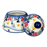 Bowl, Bell-Shaped, Sugar Bowl, 4", WR (WR9A) in "Bows in Snow" by W.R. Ceramika | WR9A-WR15