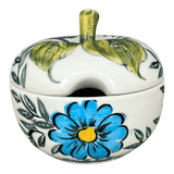 Bowl, Apple-Shaped, Sugar Bowl, 4.5". WR, WR (WR9C) in "Baby Blue Bling" by W.R. Ceramika | WR9C-WR32