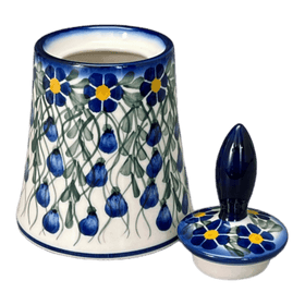 Polish Pottery WR Opus Sugar Bowl (Modern Blue Cascade) | WR9D-GP1 Additional Image at PolishPotteryOutlet.com