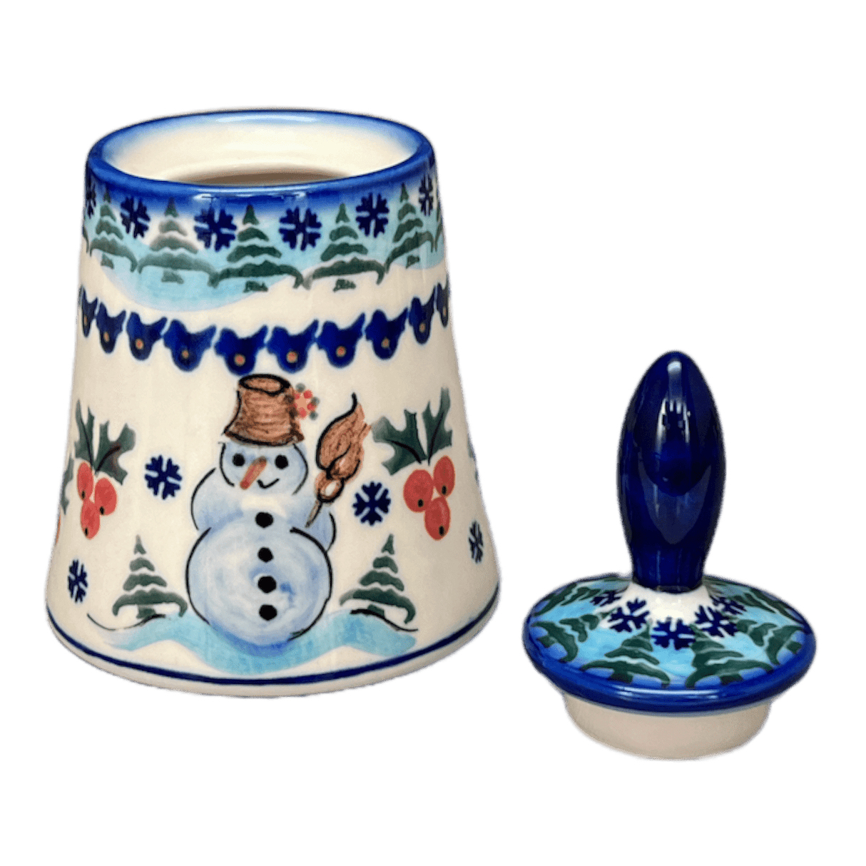 Bowl, Round, Opus, Sugar Bowl, 5.5", WR (WR9D) in "Frosty & Friend" by W.R. Ceramika | WR9D-WR11