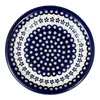 Polish Pottery Zaklady 9.5" Plate (Petite Floral Peacock) | Y1001-A166A at PolishPotteryOutlet.com