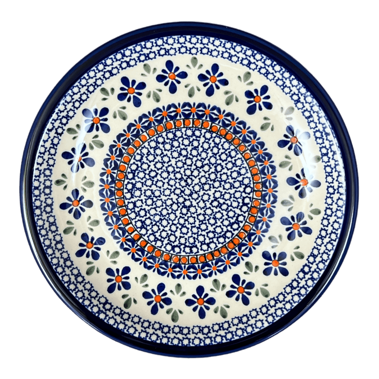 Plate, Round, 9.5" in "Blue Mosaic Flower" by Zaklady | Y1001-A221A