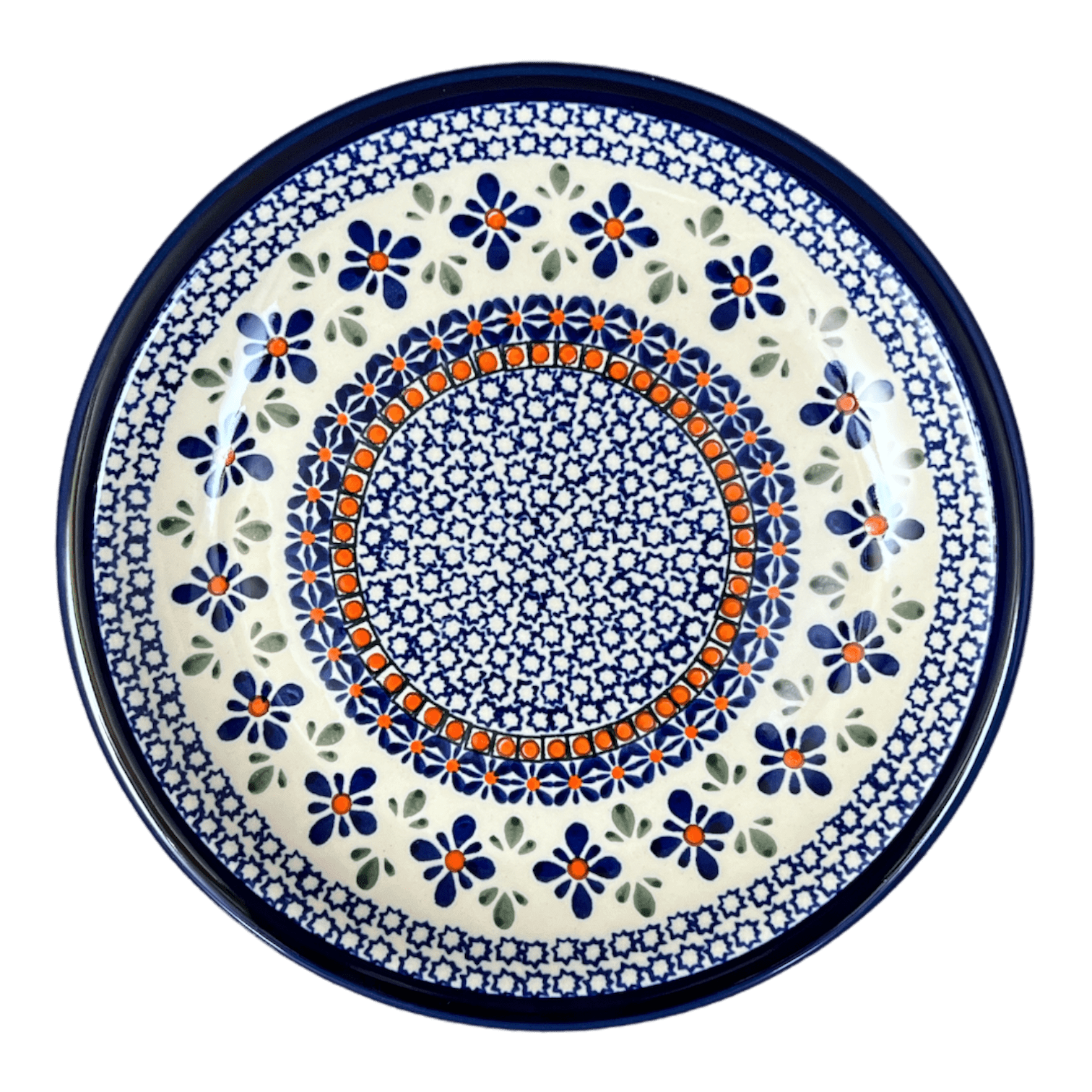Zaklady 9.5" Plate (Blue Mosaic Flower) Y1001A221A The Polish