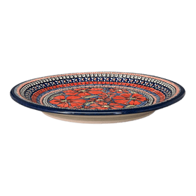 Polish Pottery Zaklady 9.5" Plate (Exotic Reds) | Y1001-ART150 Additional Image at PolishPotteryOutlet.com