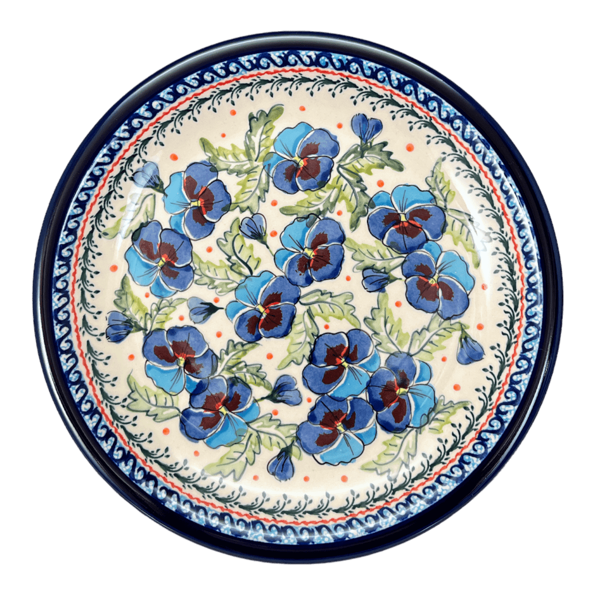 Plate, Round, 9.5" in "Pansies in Bloom" by Zaklady | Y1001-ART277