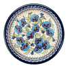 Polish Pottery Zaklady 9.5" Plate (Pansies in Bloom) | Y1001-ART277 at PolishPotteryOutlet.com