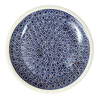 A picture of a Polish Pottery Zaklady 9.5" Plate (Ditsy Daisies) | Y1001-D120 as shown at PolishPotteryOutlet.com/products/zaklady-9-5-plate-daisy-dot-y1001-d120