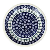 A picture of a Polish Pottery Zaklady 9.5" Plate (Floral Pine) | Y1001-D914 as shown at PolishPotteryOutlet.com/products/zaklady-9-5-plate-floral-pine-y1001-d914