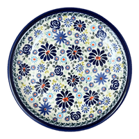 A picture of a Polish Pottery Zaklady 9.5" Plate (Floral Explosion) | Y1001-DU126 as shown at PolishPotteryOutlet.com/products/9-5-round-plate-du126-y1001-du126