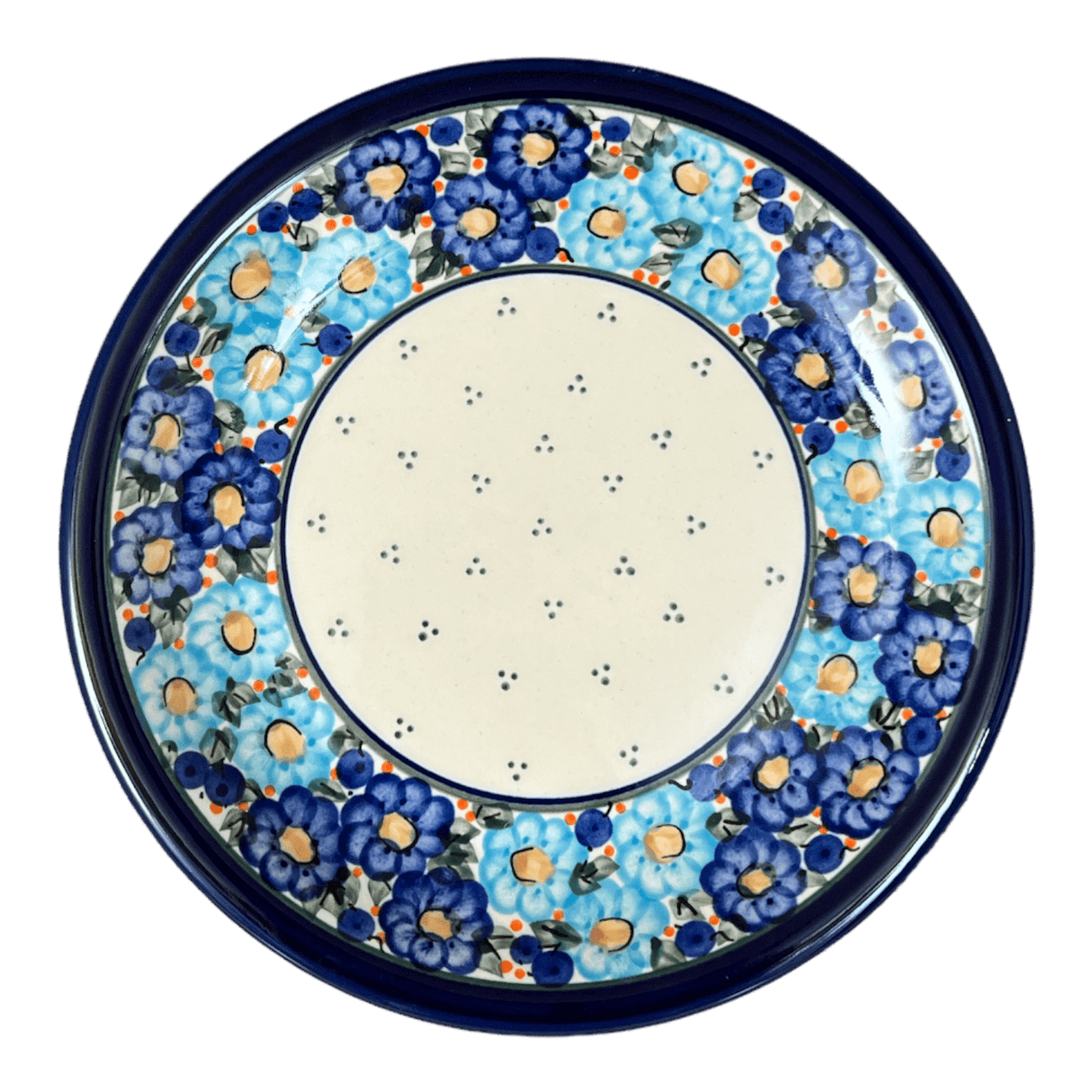 Plate, Round, 9.5" in "Garden Party Blues" by Zaklady | Y1001-DU50