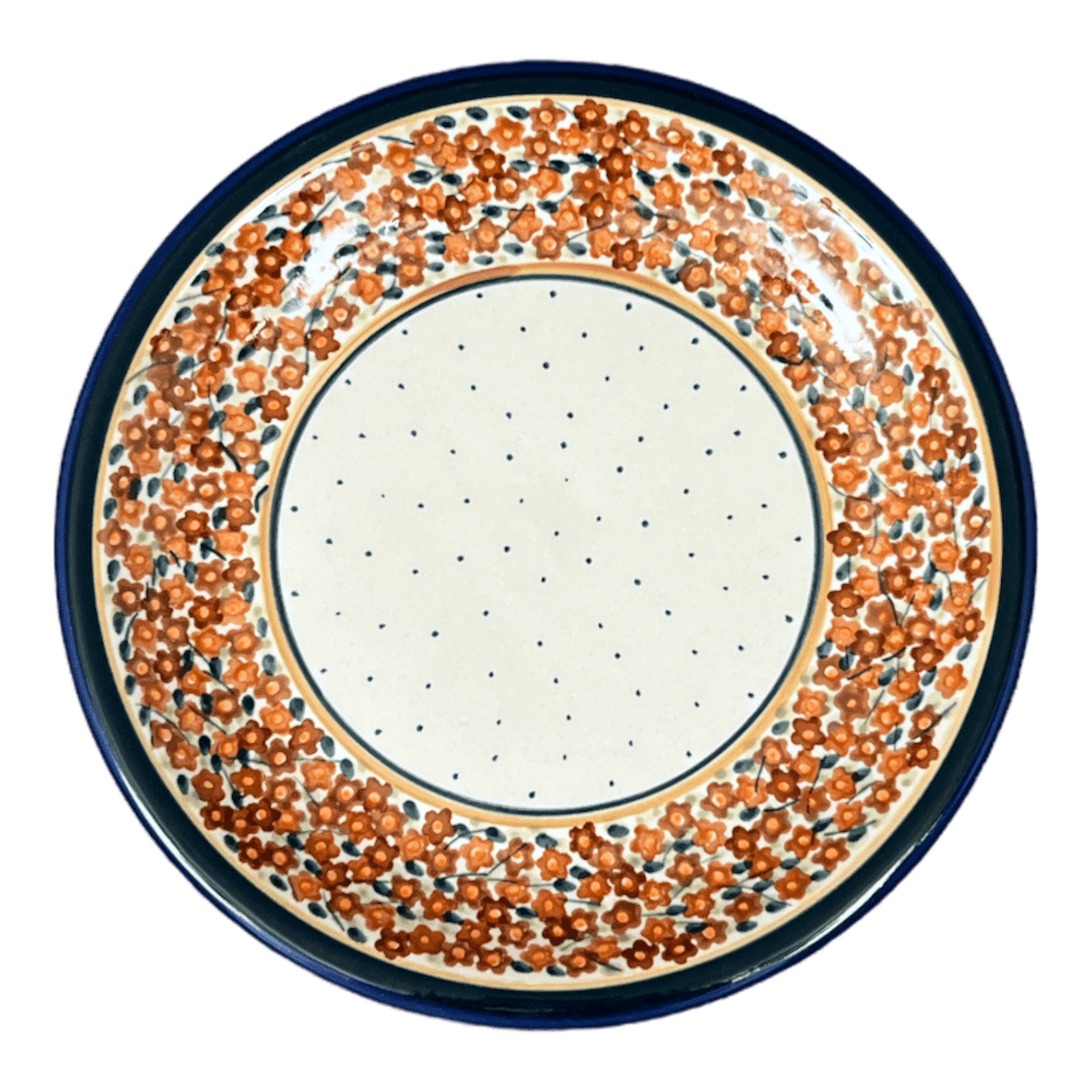 Plate, Round, 9.5" in "Orange Wreath" by Zaklady | Y1001-DU52