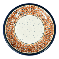 A picture of a Polish Pottery Zaklady 9.5" Plate (Orange Wreath) | Y1001-DU52 as shown at PolishPotteryOutlet.com/products/9-5-round-plate-du52-y1001-du52