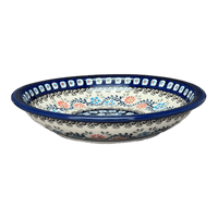 A picture of a Polish Pottery Zaklady Pasta Bowl (Climbing Aster) | Y1002A-A1145A as shown at PolishPotteryOutlet.com/products/9-pasta-bowl-climbing-aster-y1002a-a1145a