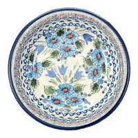 A picture of a Polish Pottery Zaklady Pasta Bowl (Julie's Garden) | Y1002A-ART165 as shown at PolishPotteryOutlet.com/products/9-pasta-bowl-julies-garden-y1002a-art165