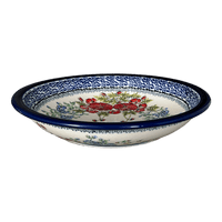 A picture of a Polish Pottery Zaklady Pasta Bowl (Floral Crescent) | Y1002A-ART237 as shown at PolishPotteryOutlet.com/products/9-pasta-bowl-floral-crescent-y1002a-art237