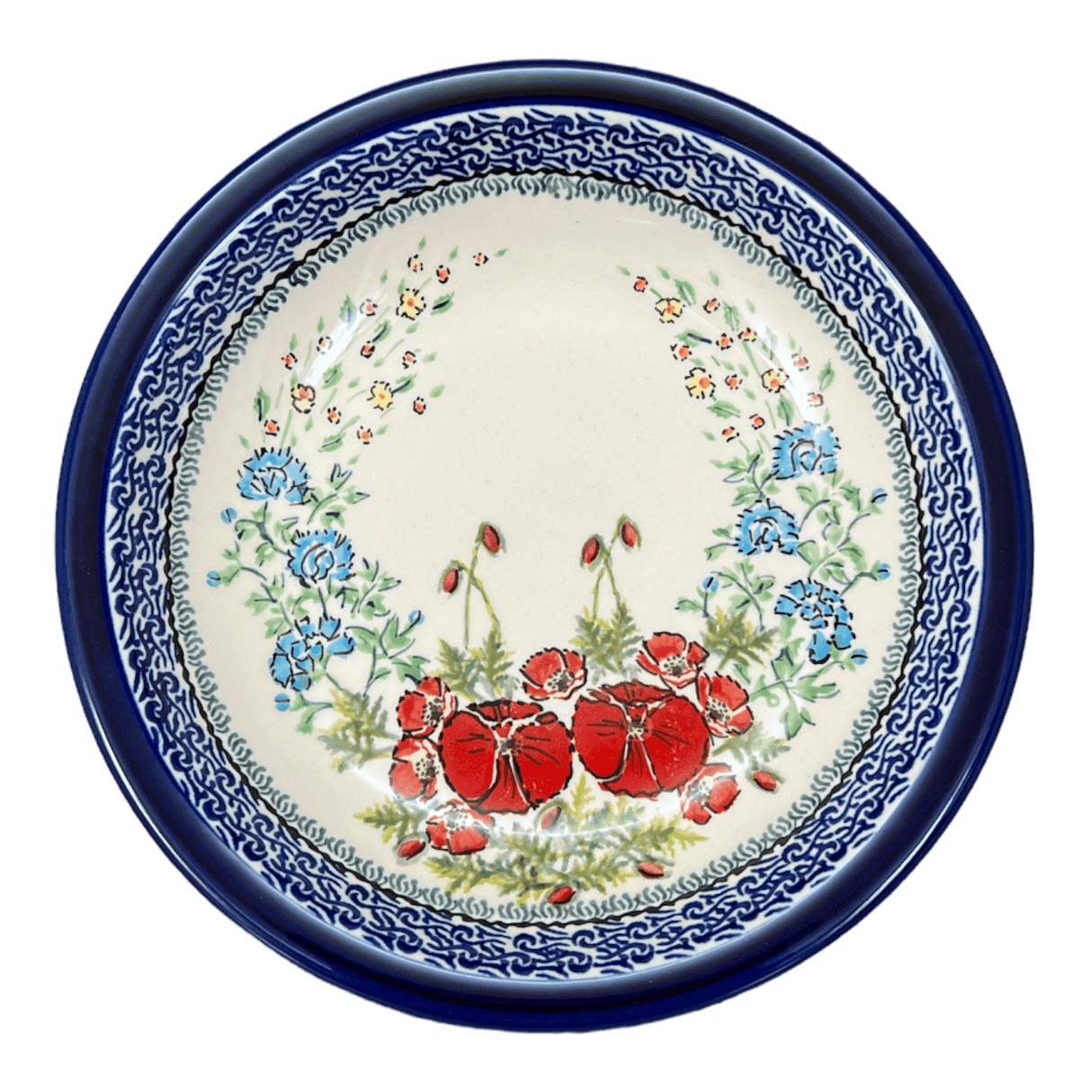 Bowl, Round, Pasta, 9" in "Floral Crescent" by Zaklady | Y1002A-ART237