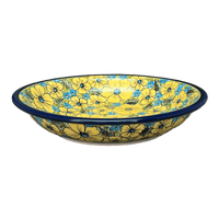 A picture of a Polish Pottery Bowl, Round, Pasta, 9" in "Sunny Meadow" by Zaklady | Y1002A-ART332 as shown at PolishPotteryOutlet.com/products/9-pasta-bowl-sunny-meadow-y1002a-art332