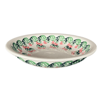 A picture of a Polish Pottery Zaklady Pasta Bowl (Raspberry Delight) | Y1002A-D1170 as shown at PolishPotteryOutlet.com/products/soup-plate-raspberry-delight-y1002a-d1170
