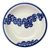 Polish Pottery Zaklady Pasta Bowl (Blue Floral Vines) | Y1002A-D1210A at PolishPotteryOutlet.com