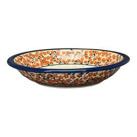 Polish Pottery Zaklady Pasta Bowl (Orange Wreath) | Y1002A-DU52 Additional Image at PolishPotteryOutlet.com