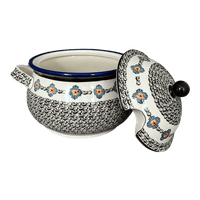 A picture of a Polish Pottery Zaklady 3 Liter Soup Tureen (Mesa Verde Midnight) | Y1004-A1159A as shown at PolishPotteryOutlet.com/products/3-liter-soup-tureen-mesa-verde-midnight-y1004-a1159a