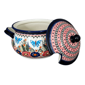 Polish Pottery 3 Liter Soup Tureen (Butterfly Bouquet) | Y1004-ART149 Additional Image at PolishPotteryOutlet.com