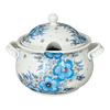 Polish Pottery 3 Liter Soup Tureen (Something Blue) | Y1004-ART374 at PolishPotteryOutlet.com