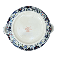 A picture of a Polish Pottery Zaklady 3 Liter Soup Tureen (Floral Explosion) | Y1004-DU126 as shown at PolishPotteryOutlet.com/products/3-liter-soup-tureen-du126-y1004-du126
