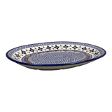 Platter, Oval, 13.5" x 10.5",  Zaklady (Y1007) in "Blue Mosaic Flower" by Zaklady | Y1007-A221A
