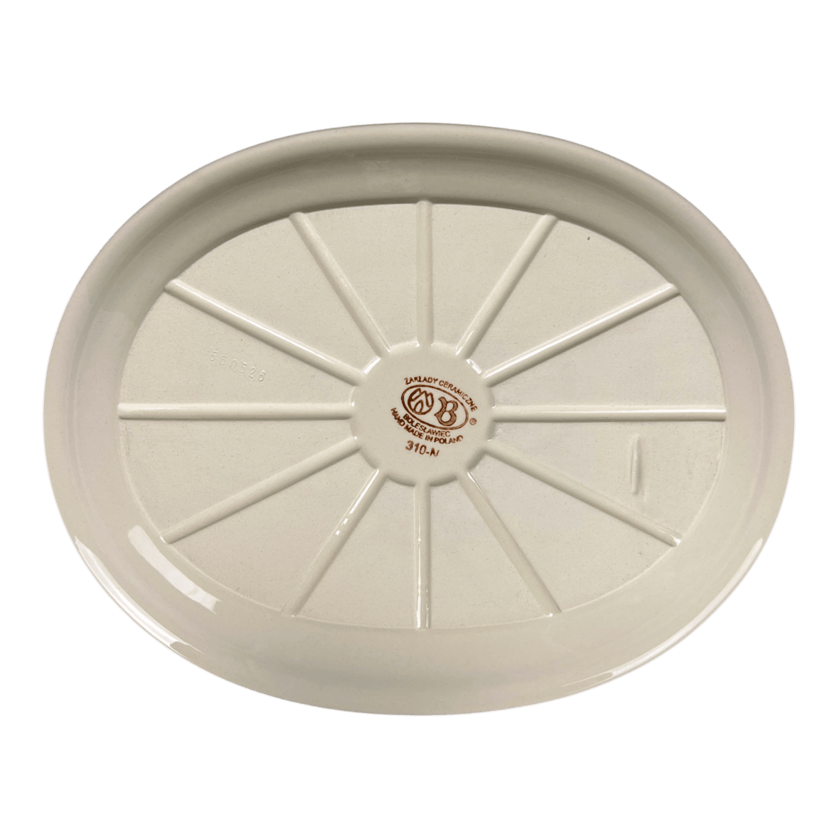 Platter, Oval, 13.5" x 10.5",  Zaklady (Y1007) in "Rooster Blues" by Zaklady | Y1007-D1149