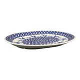 Platter, Oval, 13.5" x 10.5",  Zaklady (Y1007) in "Rooster Blues" by Zaklady | Y1007-D1149