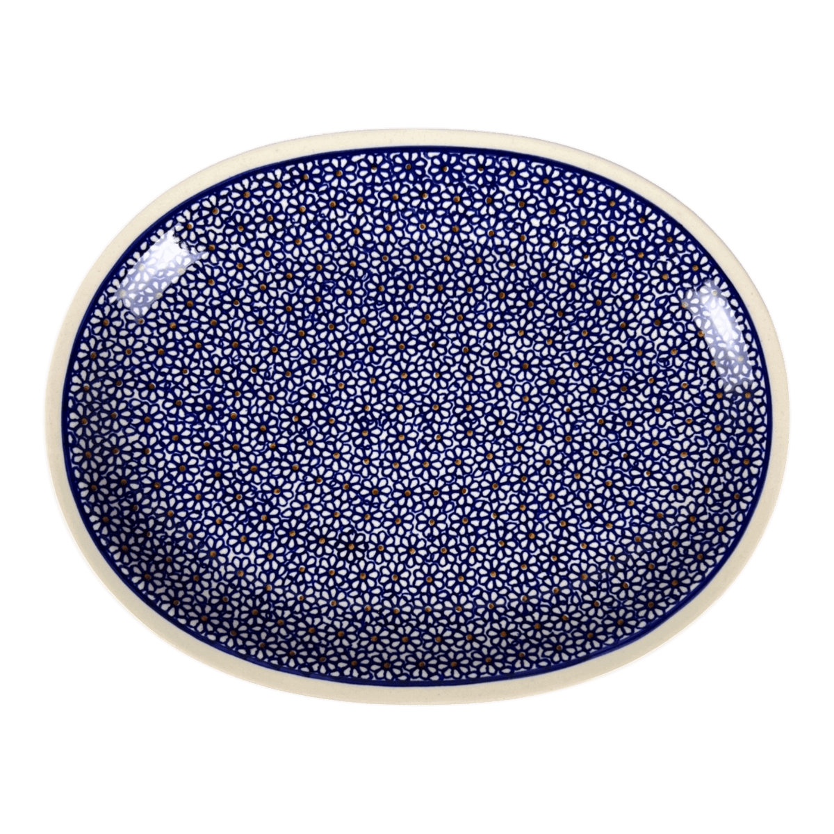 Platter, Oval, 13.5" x 10.5",  Zaklady (Y1007) in "Ditsy Daisies" by Zaklady | Y1007-D120