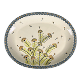 Platter, Oval, 13.5" x 10.5",  Zaklady (Y1007) in "Dandelions" by Zaklady | Y1007-DU201