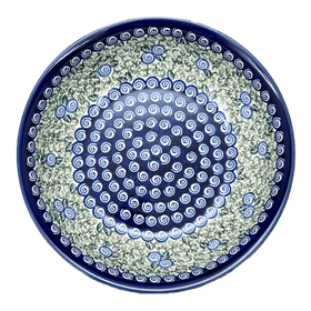 Polish Pottery Zaklady 10" Shallow Serving Bowl (Spring Swirl) | Y1013A-A1073A Additional Image at PolishPotteryOutlet.com