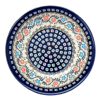 A picture of a Polish Pottery 10" Shallow Serving Bowl (Climbing Aster) | Y1013A-A1145A as shown at PolishPotteryOutlet.com/products/10-shallow-serving-bowl-climbing-aster-y1013a-a1145a