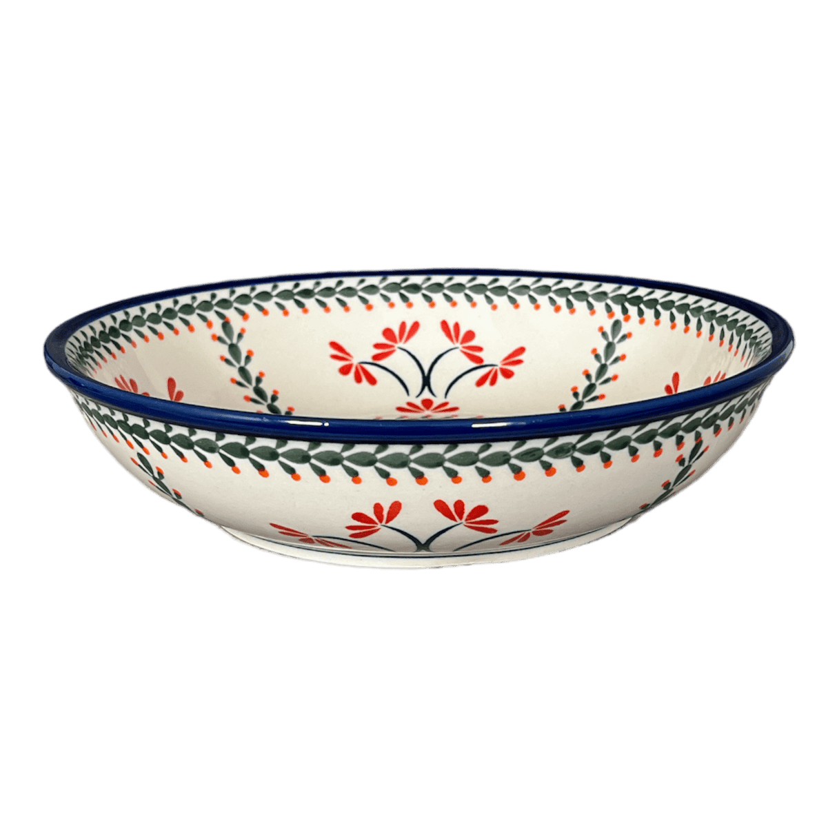 Bowl, Round, Shallow, 10" in "Scarlet Stitch" by Zaklady | Y1013A-A1158A