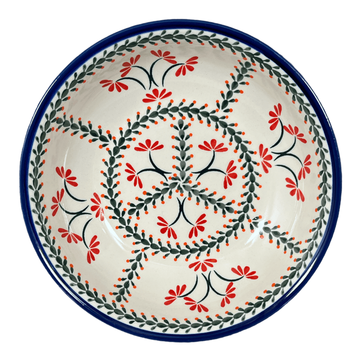 Bowl, Round, Shallow, 10" in "Scarlet Stitch" by Zaklady | Y1013A-A1158A