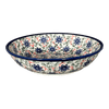 Polish Pottery Zaklady 10" Shallow Serving Bowl (Swirling Flowers) | Y1013A-A1197A at PolishPotteryOutlet.com