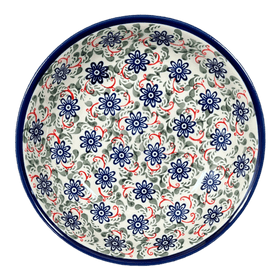 Polish Pottery Zaklady 10" Shallow Serving Bowl (Swirling Flowers) | Y1013A-A1197A Additional Image at PolishPotteryOutlet.com