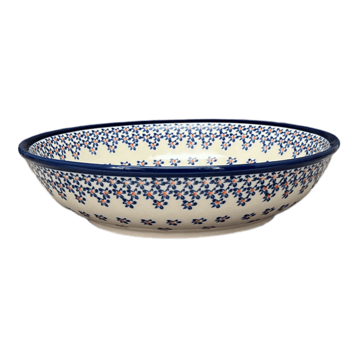 Bowl, Round, Shallow, 10" in "Falling Blue Daisies" by Zaklady | Y1013A-A882A