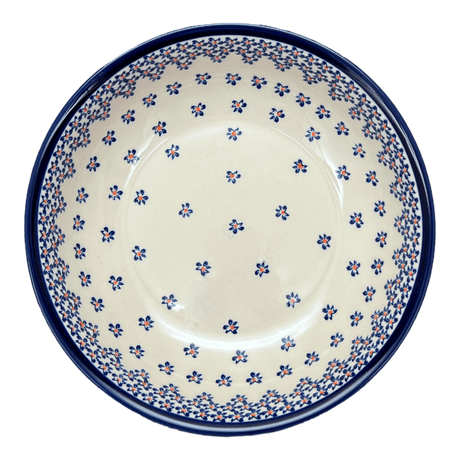 Bowl, Round, Shallow, 10" in "Falling Blue Daisies" by Zaklady | Y1013A-A882A