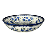 Bowl, Round, Shallow, 10" in "Blue Tulips" by Zaklady | Y1013A-ART160